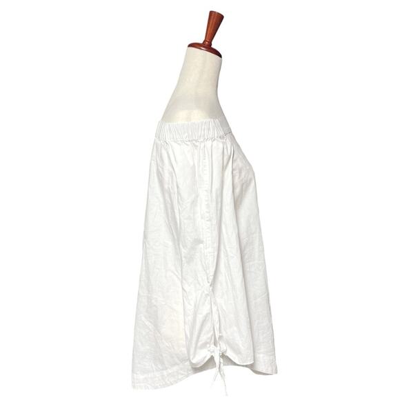 FREE PEOPLE Show Me Some Shoulder Crisp White Cotton Tunic Blouse Size XS - Picture 3 of 8